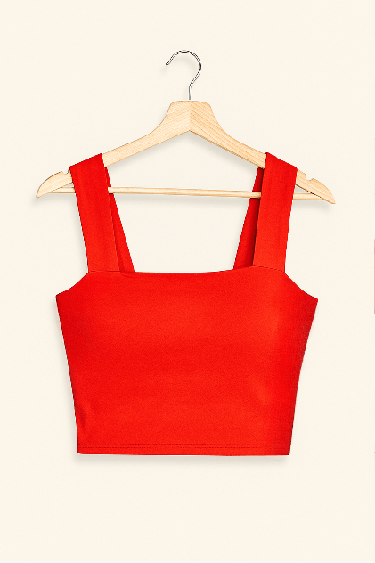 Carla Spaghettiträger Top mit Square Neck